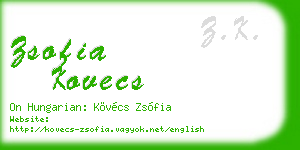 zsofia kovecs business card