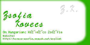 zsofia kovecs business card